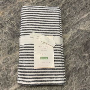 Pottery Barn King Sham Pillow Wheaton Stripe